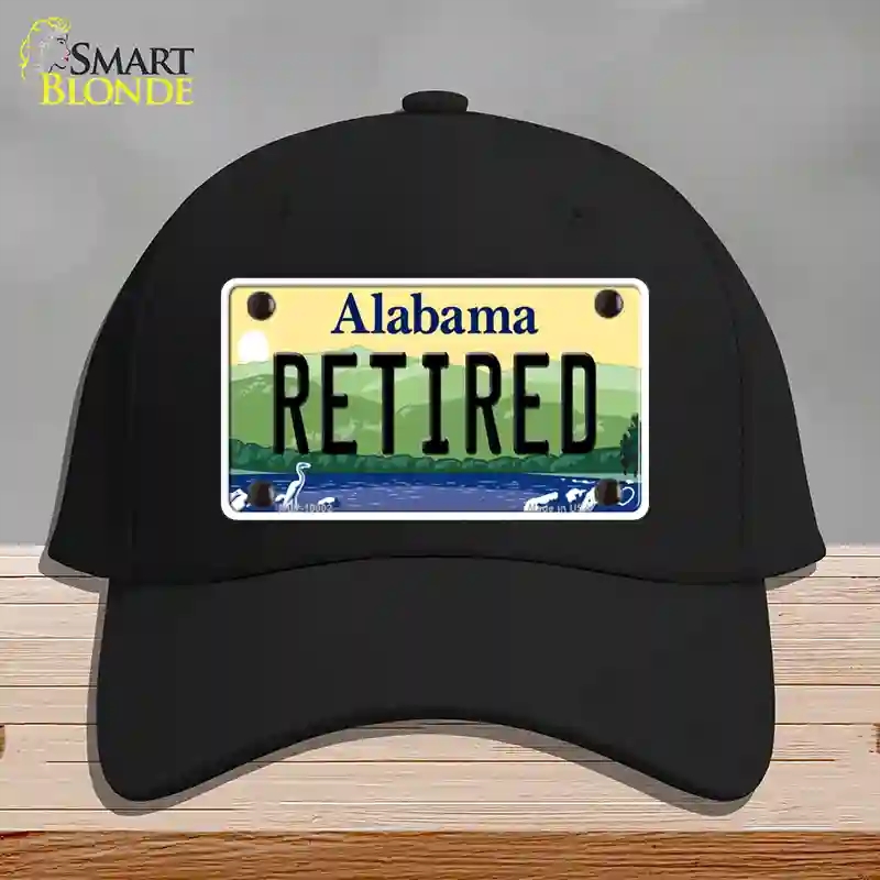 HAT03-MLP-10002 Retired Alabama Novelty License Plate Hat, Cotton - Black