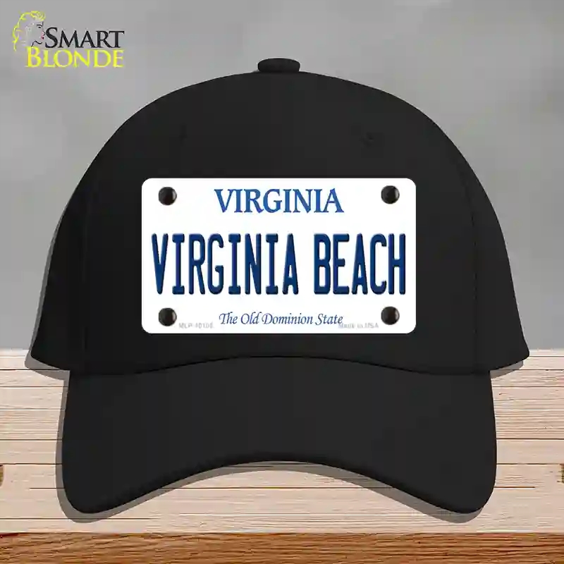 HAT03-MLP-10105 Virginia Beach Novelty License Plate Hat, Cotton - Black