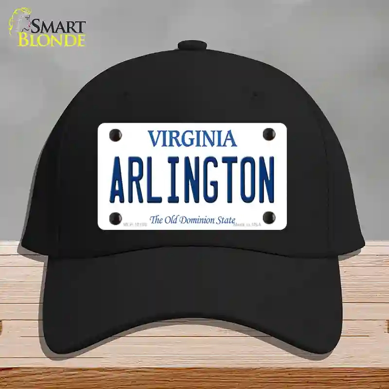 HAT03-MLP-10108 Arlington Virginia Novelty License Plate Hat, Cotton - Black