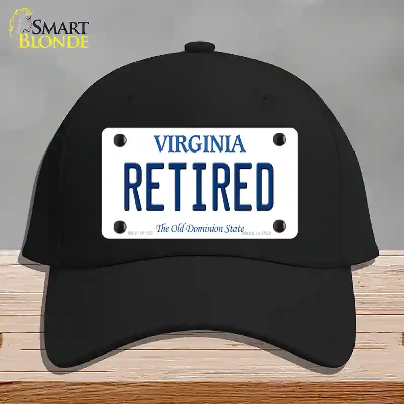 HAT03-MLP-10122 Retired Virginia Novelty License Plate Hat, Cotton - Black