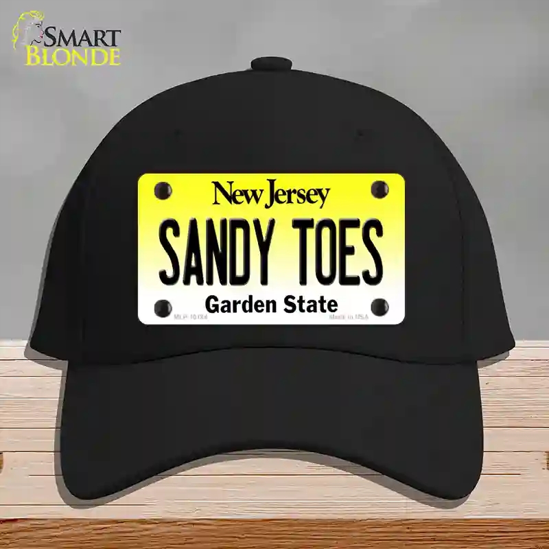 HAT03-MLP-10184 Sandy Toes   Jersey Novelty License Plate Hat, Cotton - Black