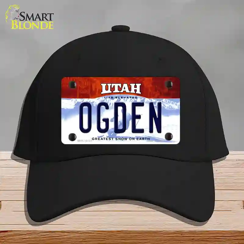 HAT03-MLP-10187 Ogden Utah Novelty License Plate Hat, Cotton - Black