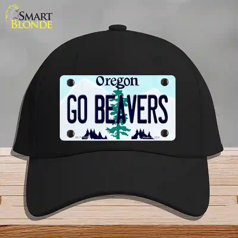 HAT03-MLP-10357 Go Beavers Oregon Novelty License Plate Hat, Cotton - Black