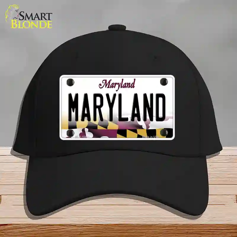 HAT03-MLP-10461 Maryland State MD Novelty License Plate Hat, Cotton - Black