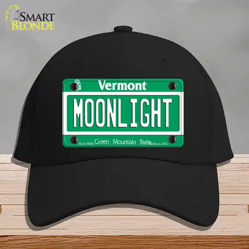HAT03-MLP-10695 Moonlight Vermont Novelty License Plate Hat, Cotton - Black
