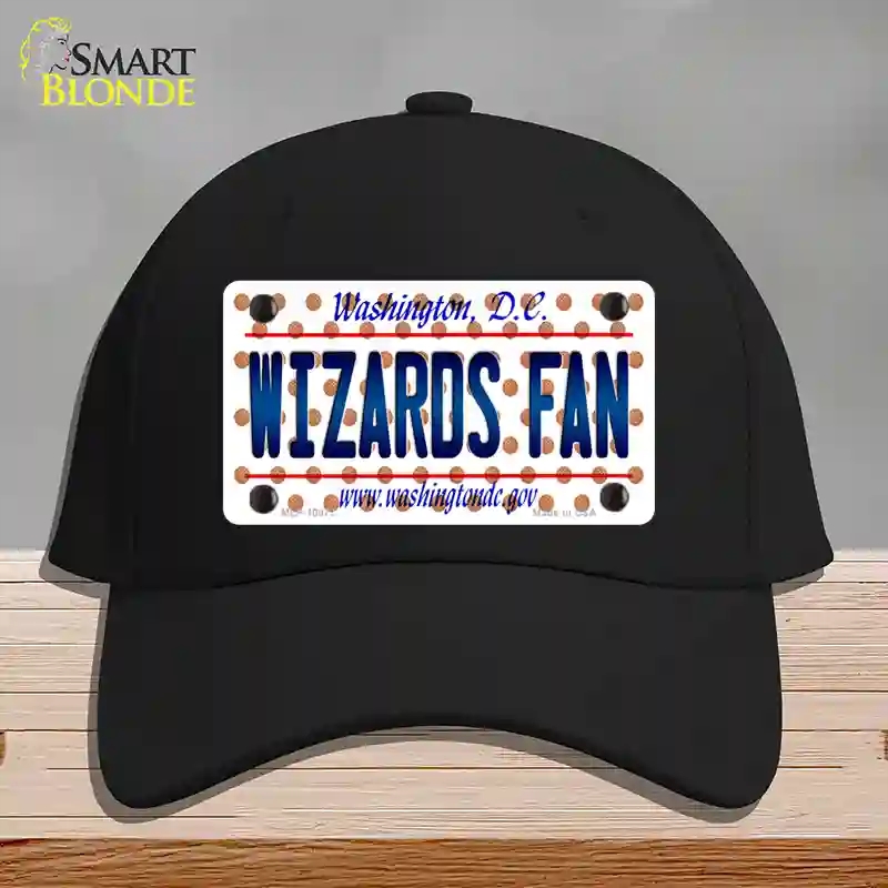 HAT03-MLP-10877 Wizards Fan Washington DC Novelty License Plate Hat, Cotton - Black
