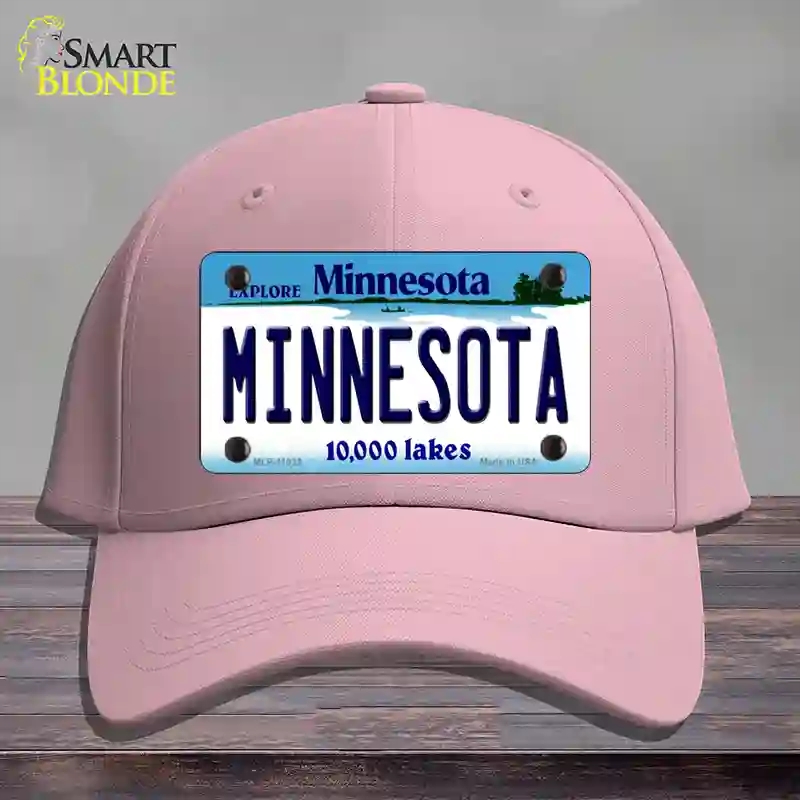 HAT05-MLP-11032 Minnesota State Novelty License Plate Hat, Cotton - Pink
