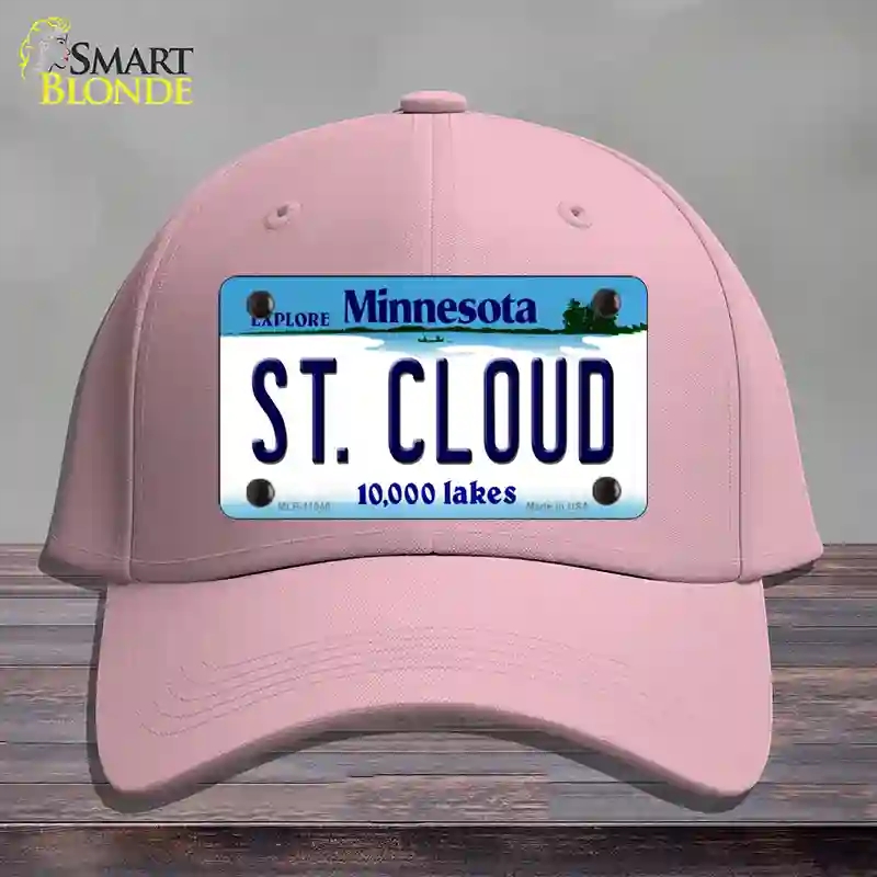 HAT05-MLP-11040 St Cloud Minnesota State Novelty License Plate Hat, Cotton - Pink