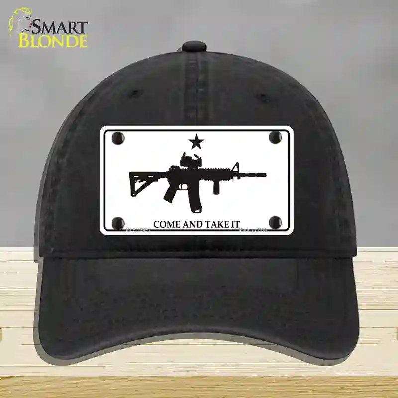 HAT07-MLP-12491 Come & Take It Novelty License Plate Hat, Unconstructed Cotton - Black