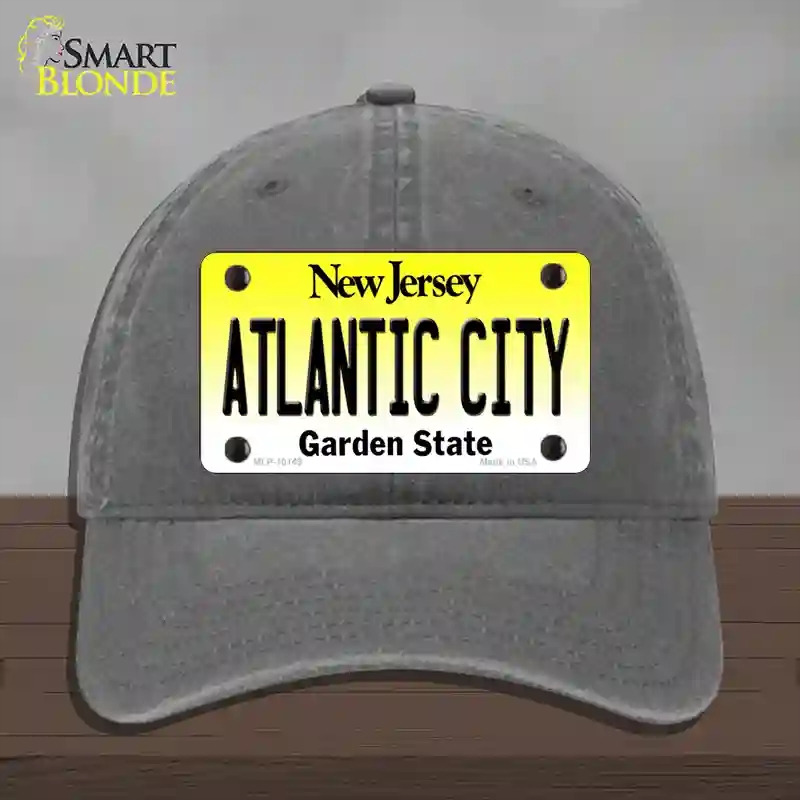 HAT08-MLP-10149 Atlantic City   Jersey Novelty License Plate Hat, Unconstructed Cotton - Charcoal