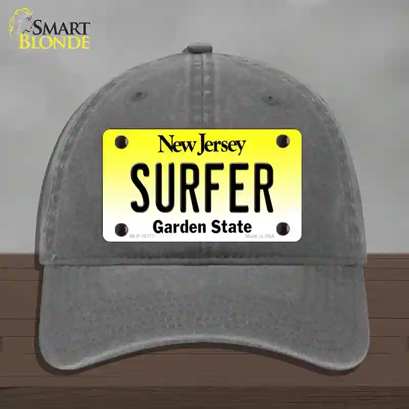 HAT08-MLP-10177 Surfer   Jersey Novelty License Plate Hat, Unconstructed Cotton - Charcoal