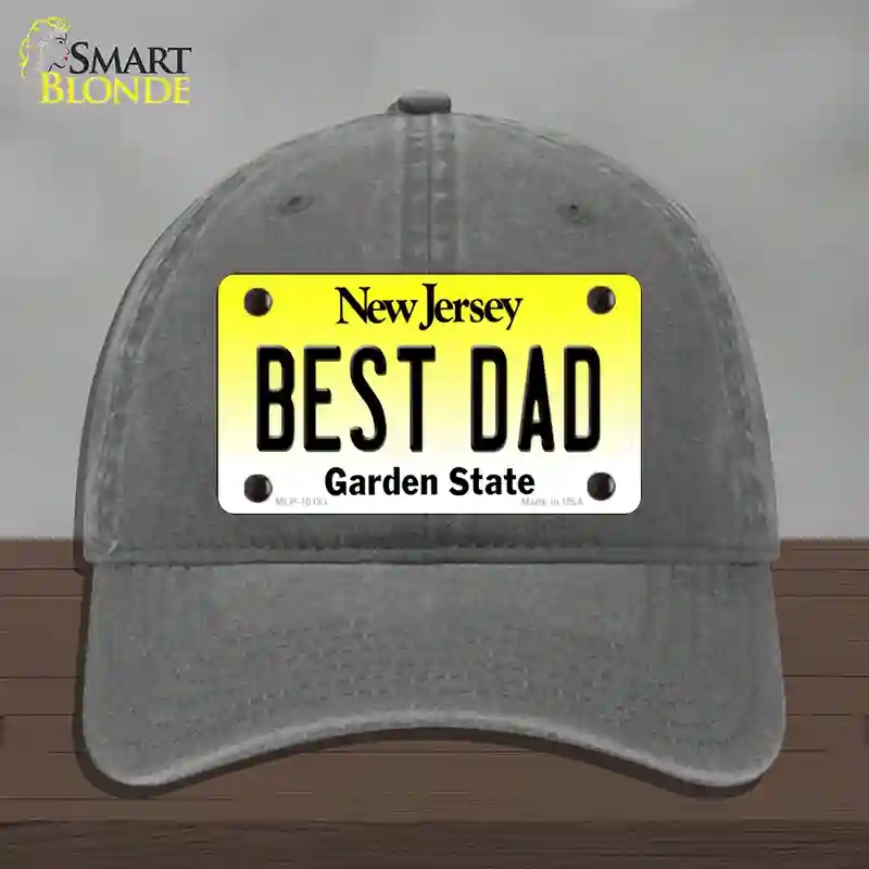HAT08-MLP-10181 Best Dad   Jersey Novelty License Plate Hat, Unconstructed Cotton - Charcoal