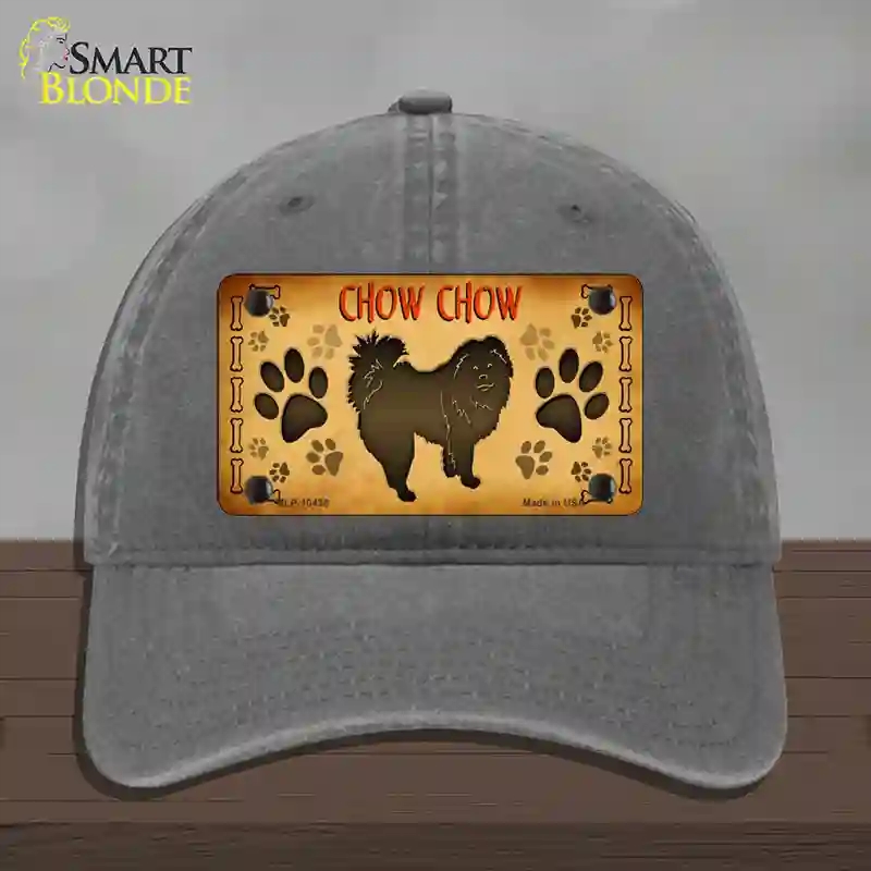 HAT08-MLP-10438 Chow Chow Novelty License Plate Hat, Unconstructed Cotton - Charcoal