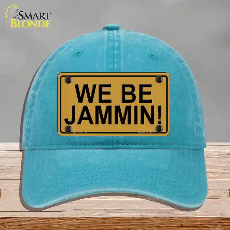 HAT10-MLP-11709 We Be Jamming Novelty License Plate Hat, Unconstructed Cotton - Lake Blue