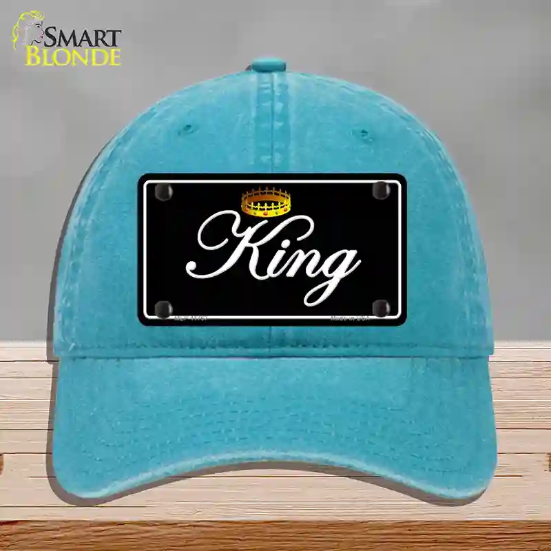 HAT10-MLP-11767 King Novelty License Plate Hat, Unconstructed Cotton - Lake Blue
