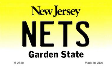 M-2580 3.5 x 2 in. Nets New Jersey State License Plate Magnet