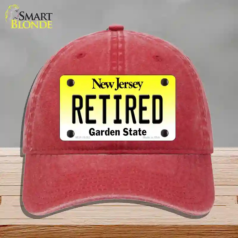 HAT13-MLP-10162 Retired   Jersey Novelty License Plate Hat, Unconstructed Cotton - Red