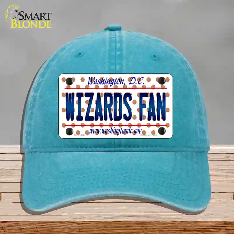 HAT10-MLP-10877 Wizards Fan Washington DC Novelty License Plate Hat, Unconstructed Cotton - Lake Blue