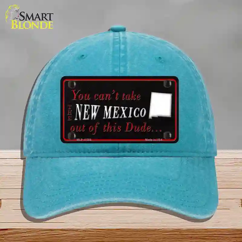 HAT10-MLP-11285   Mexico Dude Novelty License Plate Hat, Unconstructed Cotton - Lake Blue