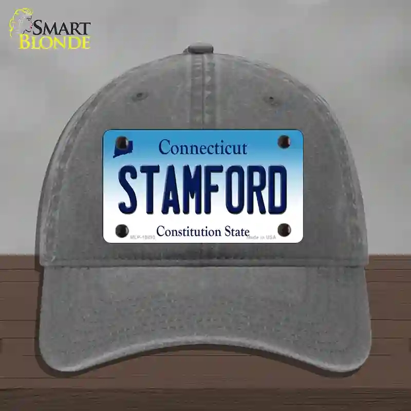 HAT08-MLP-10893 Stamford Connecticut Novelty License Plate Hat, Unconstructed Cotton - Charcoal