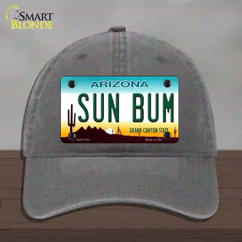 HAT08-MLP-1101 Sun Bum Arizona Novelty License Plate Hat, Unconstructed Cotton - Charcoal