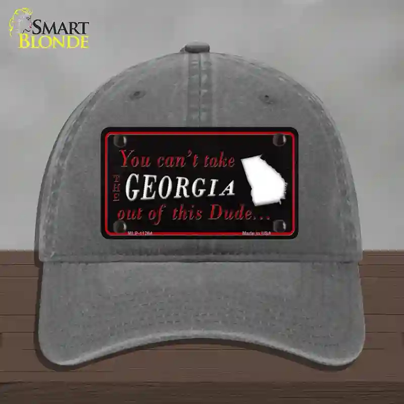 HAT08-MLP-11264 Georgia Dude Novelty License Plate Hat, Unconstructed Cotton - Charcoal