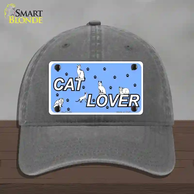 HAT08-MLP-1162 Cat Lover Novelty License Plate Hat, Unconstructed Cotton - Charcoal