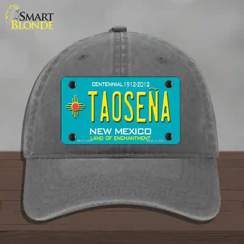 HAT08-MLP-11650 Taosena Teal   Mexico Novelty License Plate Hat, Unconstructed Cotton - Charcoal