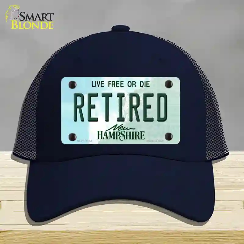 HAT16-MLP-11154 Retired   Hampshire State Novelty License Plate Hat, Mesh - Navy