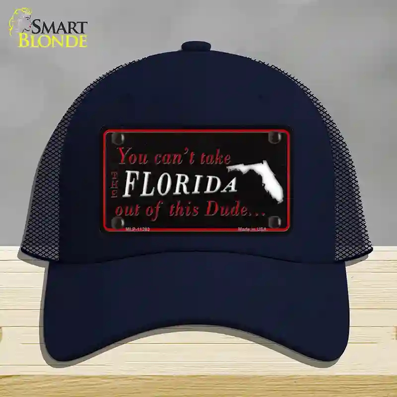 HAT16-MLP-11263 Florida Dude Novelty License Plate Hat, Mesh - Navy