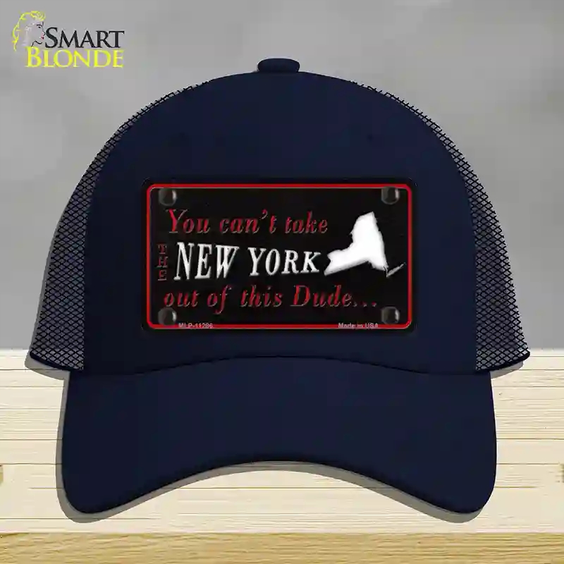 HAT16-MLP-11286   York Dude Novelty License Plate Hat, Mesh - Navy