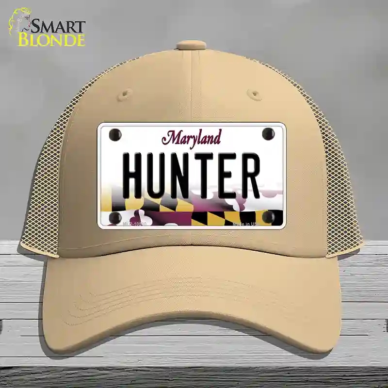 HAT15-MLP-10500 Hunter Maryland Novelty License Plate Hat, Mesh - Khaki