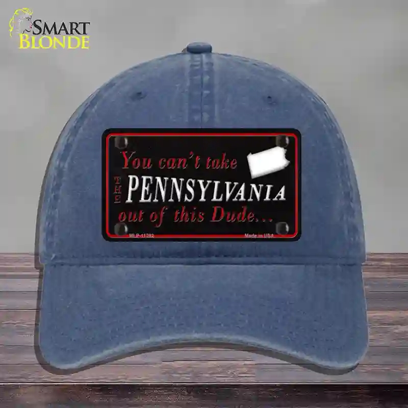 HAT11-MLP-11292 Pennsylvania Dude Novelty License Plate Hat, Unconstructed Cotton - Navy