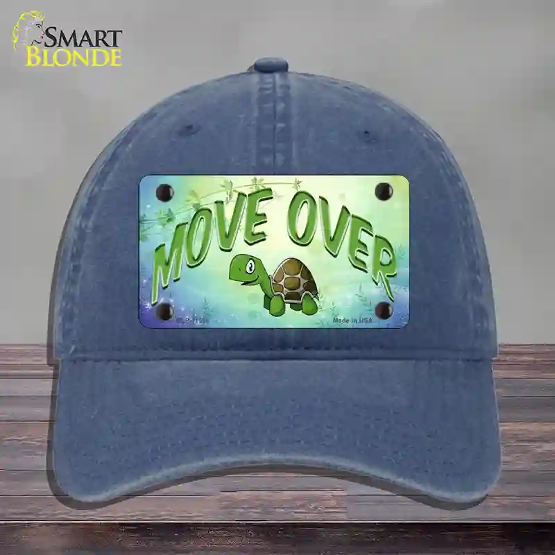 HAT11-MLP-11565 Move Over Novelty License Plate Hat, Unconstructed Cotton - Navy