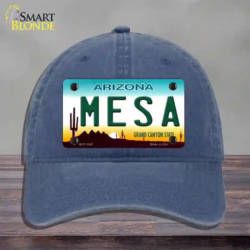 HAT11-MLP-1042 Mesa Arizona Novelty License Plate Hat, Unconstructed Cotton - Navy