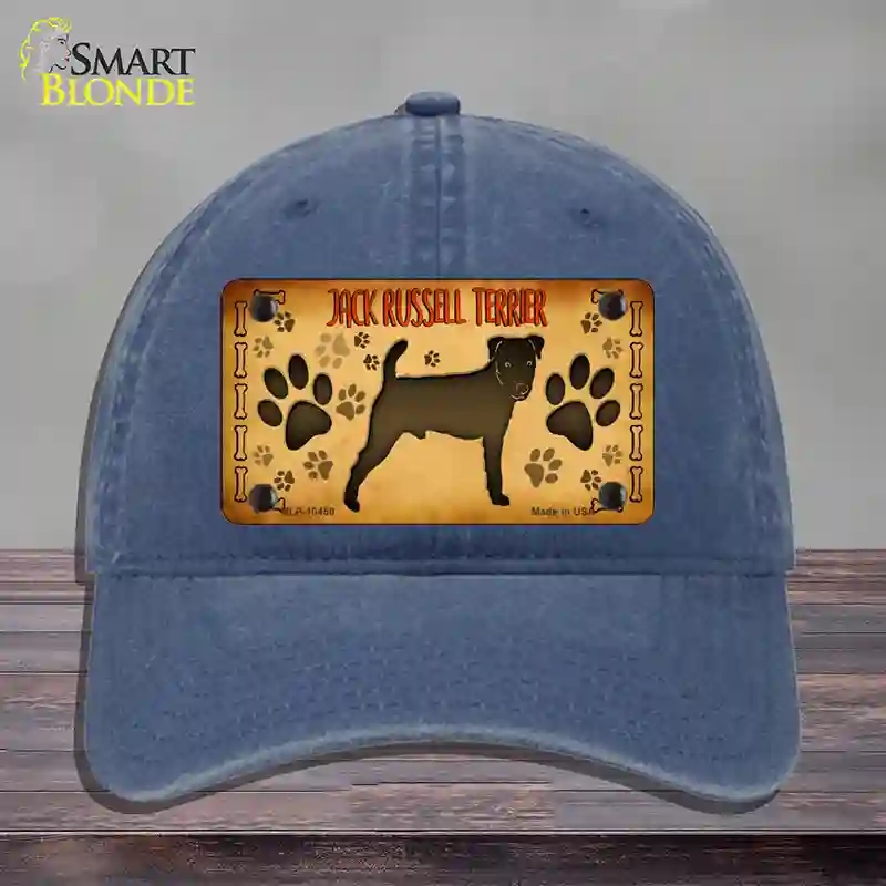 HAT11-MLP-10450 Jack Russell Terrier Novelty License Plate Hat, Unconstructed Cotton - Navy