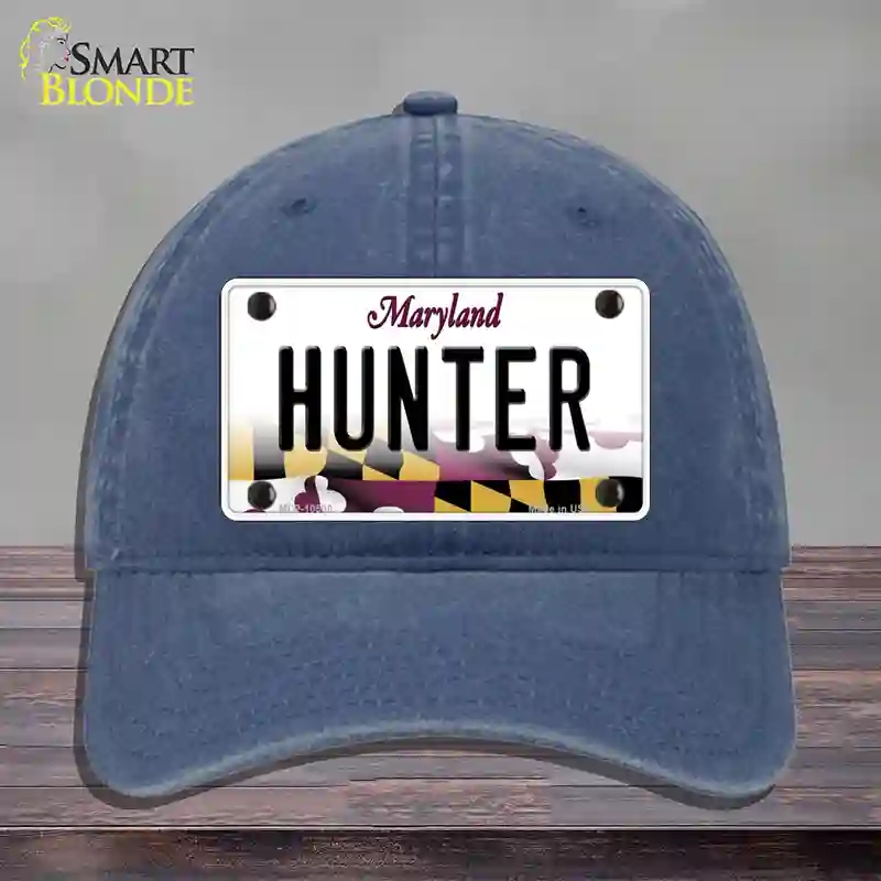 HAT11-MLP-10500 Hunter Maryland Novelty License Plate Hat, Unconstructed Cotton - Navy