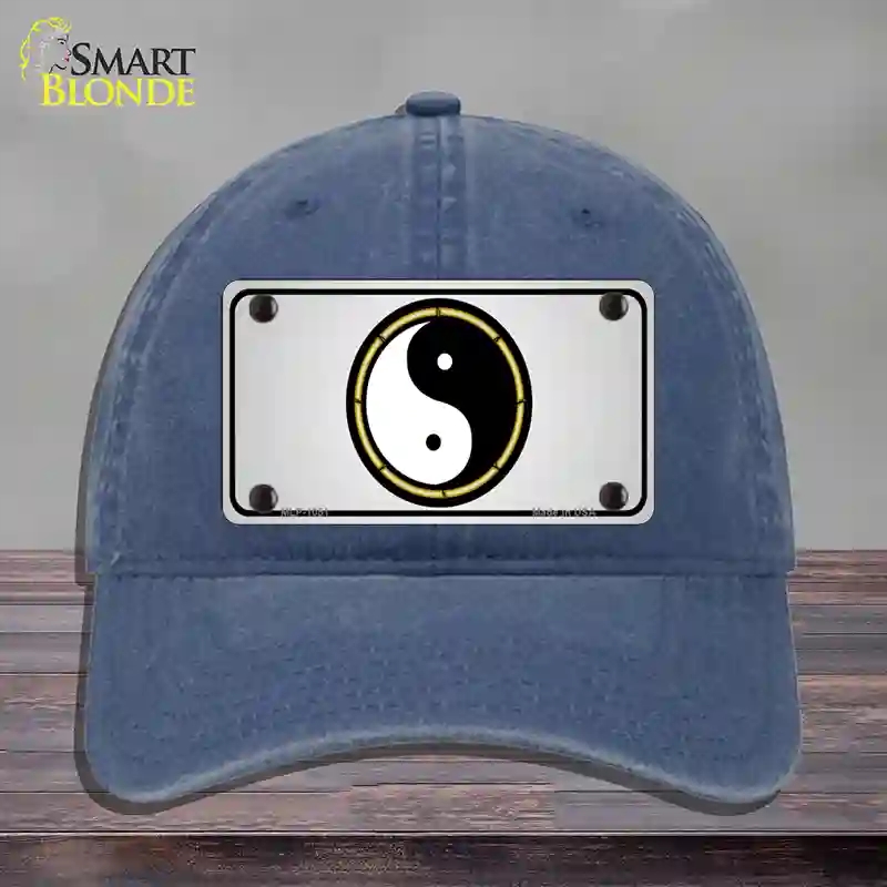 HAT11-MLP-1051 Yin & Yang Novelty License Plate Hat, Unconstructed Cotton - Navy
