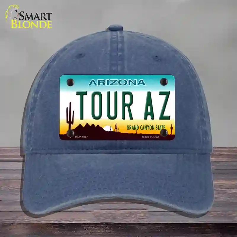 HAT11-MLP-1057 Tour Az Novelty License Plate Hat, Unconstructed Cotton - Navy