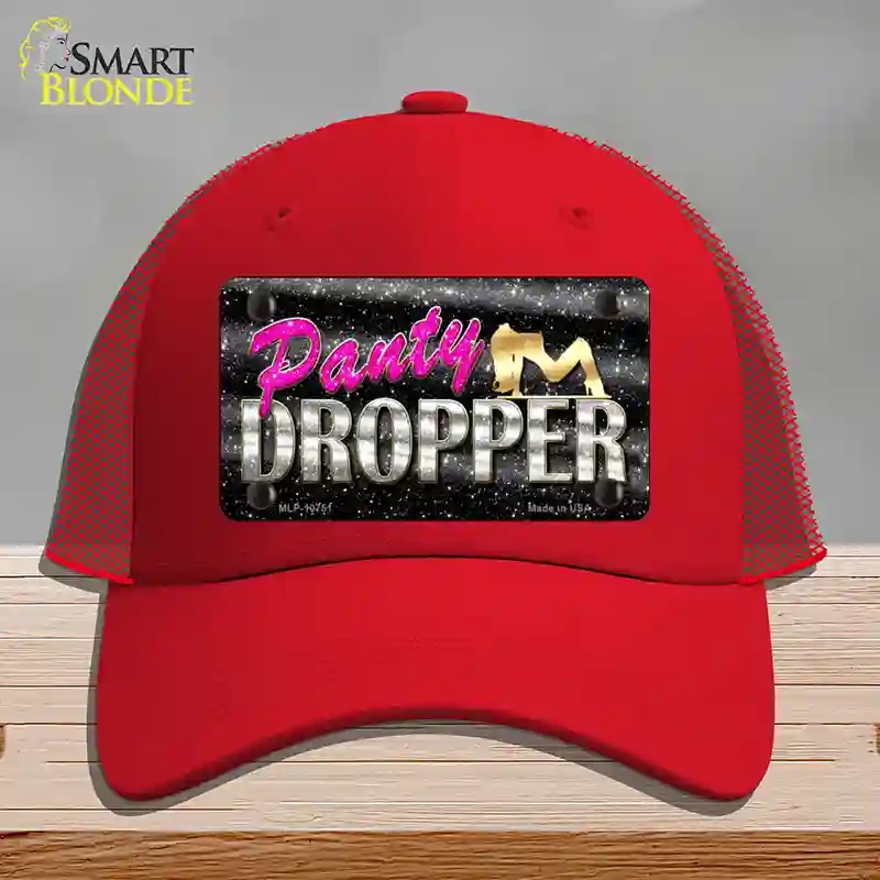 HAT17-MLP-10751 Panty Dropper Novelty License Plate Hat, Mesh - Red