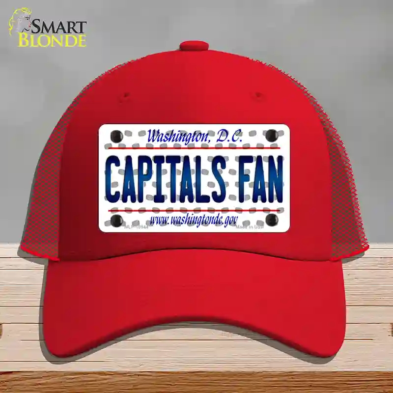 HAT17-MLP-10844 Capitals Fan Washington DC Novelty License Plate Hat, Mesh - Red