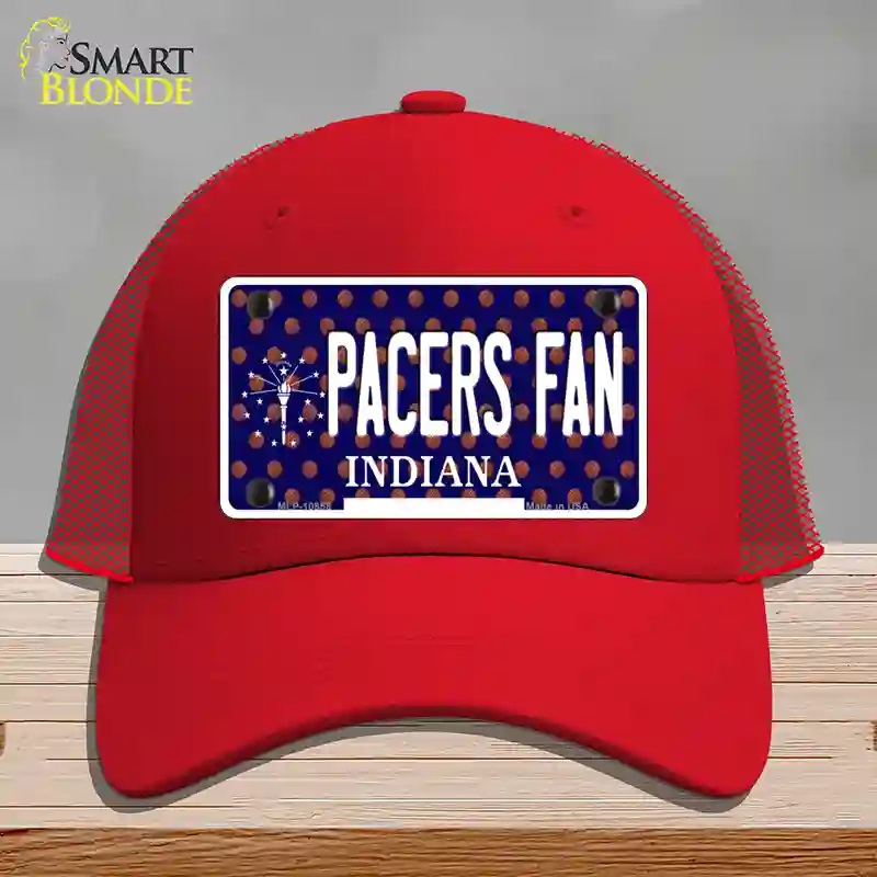 HAT17-MLP-10858 Pacers Fan Indiana Novelty License Plate Hat, Mesh - Red