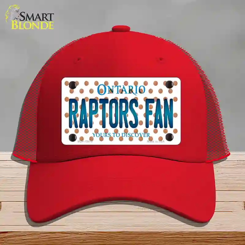HAT17-MLP-10875 Raptors Fan Ontario Novelty License Plate Hat, Mesh - Red