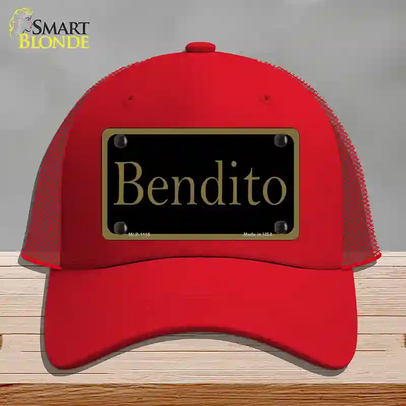 HAT17-MLP-1116 Bendito Novelty License Plate Hat, Mesh - Red