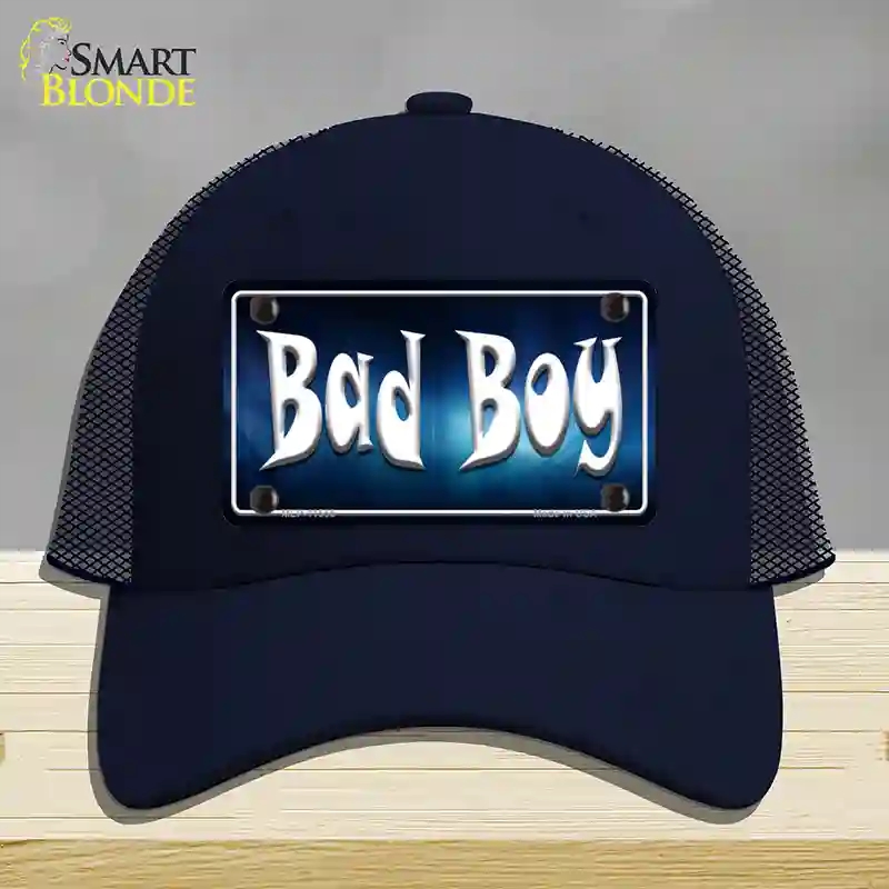 HAT16-MLP-11555 Bad Boy Novelty License Plate Hat, Mesh - Navy