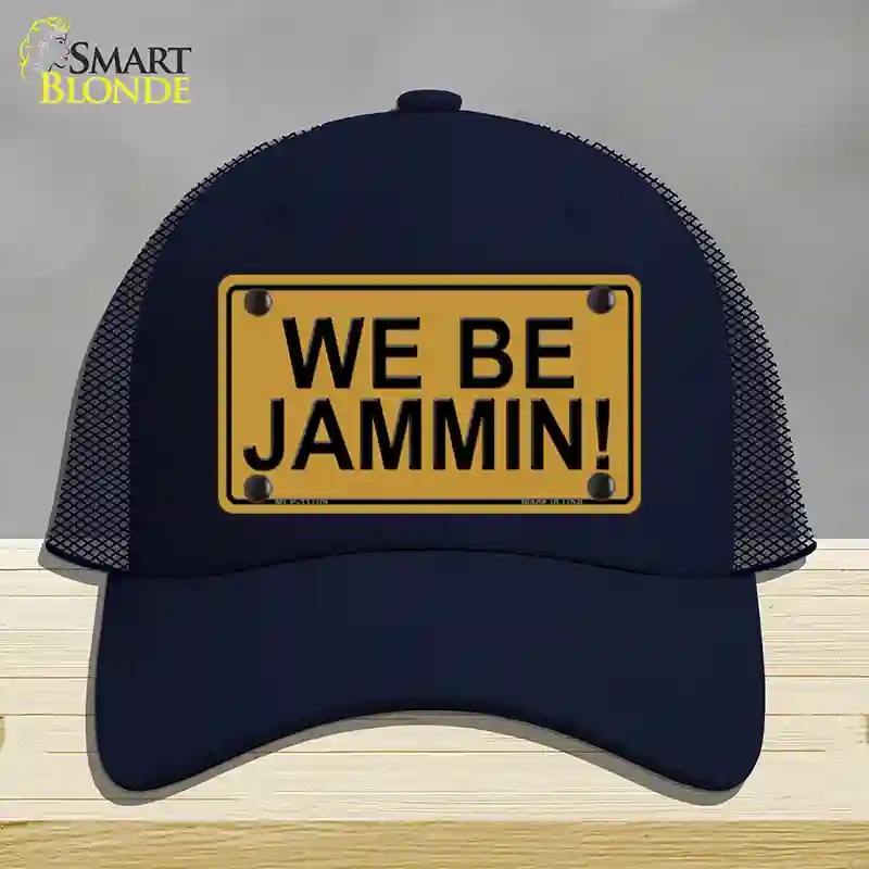 HAT16-MLP-11709 We Be Jamming Novelty License Plate Hat, Mesh - Navy
