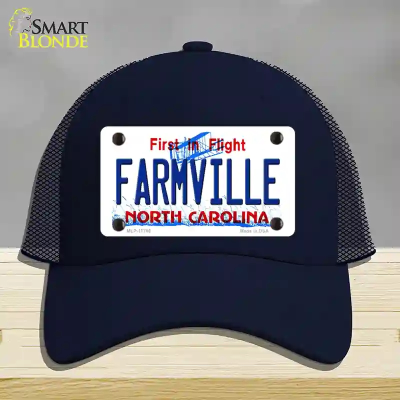HAT16MLP11746 Farmville North Carolina State Novelty License Plate Hat44 Mesh  Navy