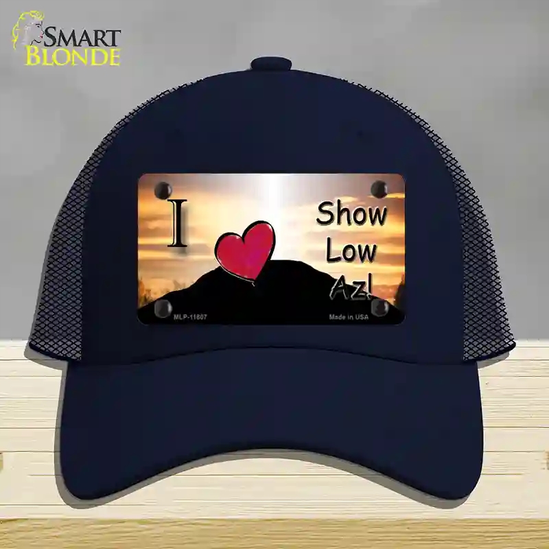 HAT16-MLP-11807 Show Low Hilltop Arizona Novelty License Plate Hat, Mesh - Navy