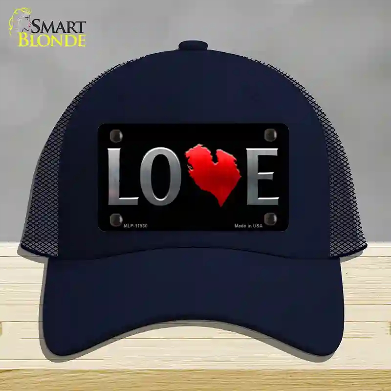 HAT16-MLP-11930 Lower Peninsula Novelty License Plate Hat, Mesh - Navy