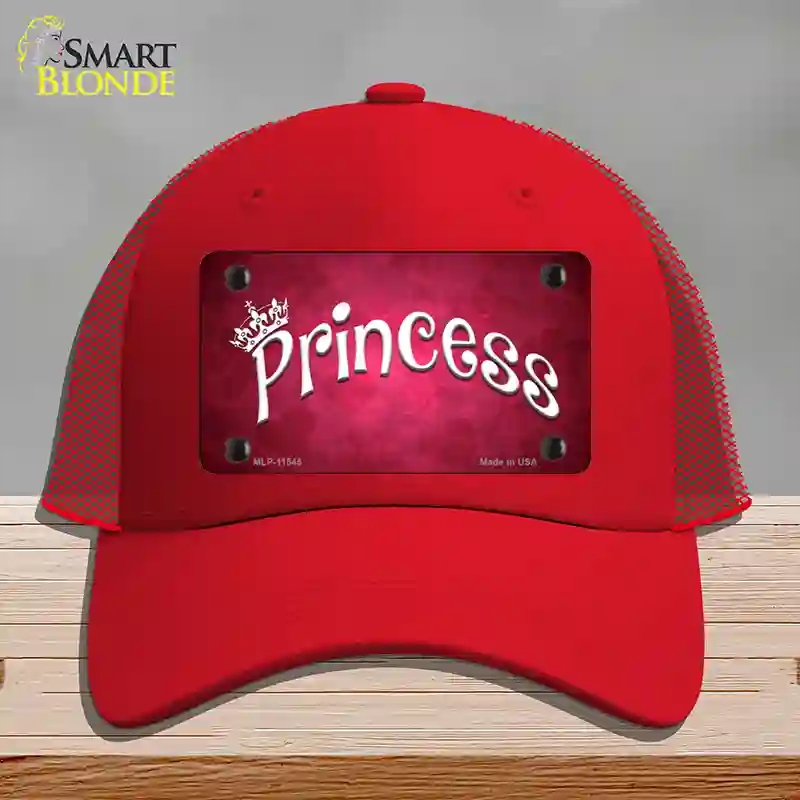 HAT17-MLP-11545 Princess Novelty License Plate Hat, Mesh - Red
